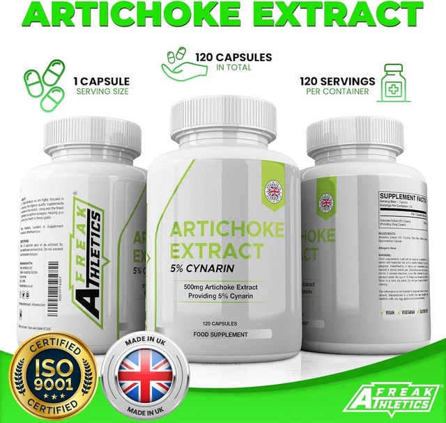 ARTICHOKE EXTRACT 500MG 5 Cynarin25MG 120CapsLiver Function Support
