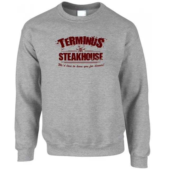Zombie Jumper Terminus Steakhouse Restaurant Logo The Walking Dead Sweatshirt