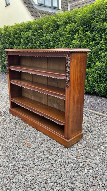 Victorian Mahogany Open Bookcase.