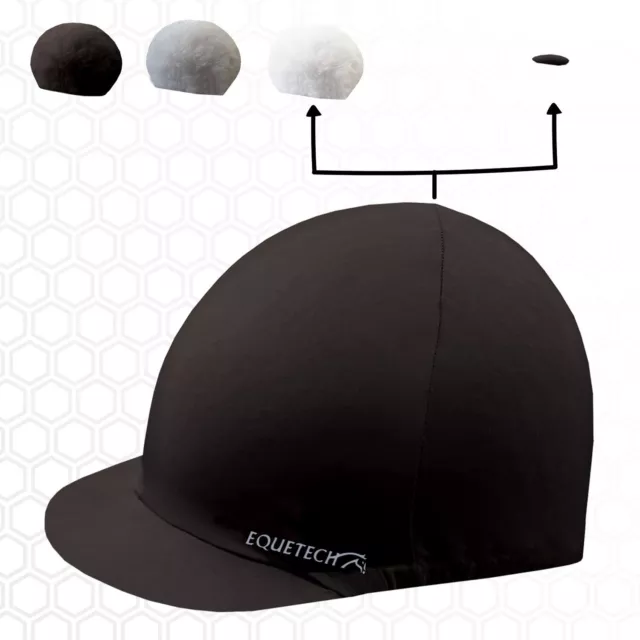 Equetech 4-In-1 Combination Hat Silk Riding Helmet Cover - Black *NEW*