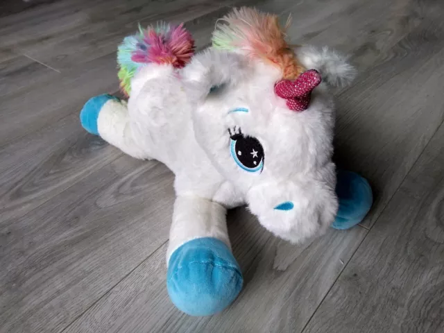 Peluche Licorne Bleu Petite 40cm NEUF 3