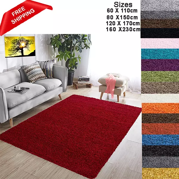 Large Shaggy Rugs Non Slip Living Room Hallway Runner Fluffy Bedroom Carpet