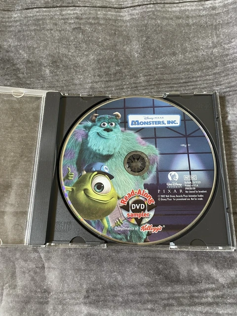 DISNEY PIXAR MONSTERS Inc Read-Along DVD Sampler Kellogg's £5.35 ...