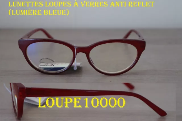 lunettes loupes de lecture  anti lumière bleue réf LC8001 col1 N° 4ANTI