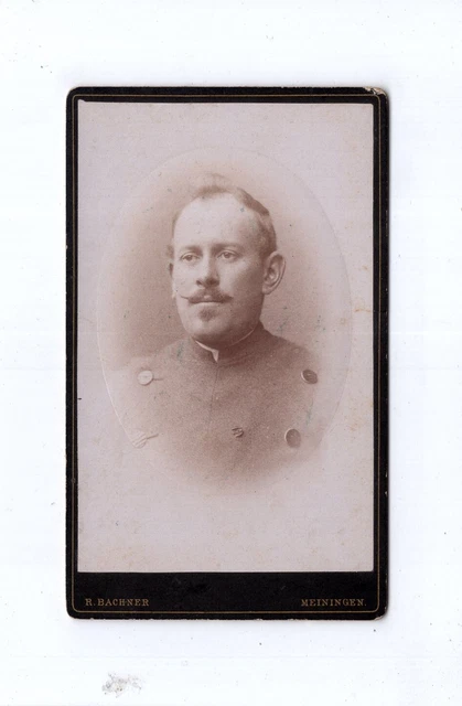 CDV Foto Herrenportrait / Jäger - Meiningen 1880er