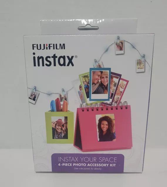 Fuji Film Instax 4 Piece Photo Accessory Kit Clip Lights Frame Album Organizer