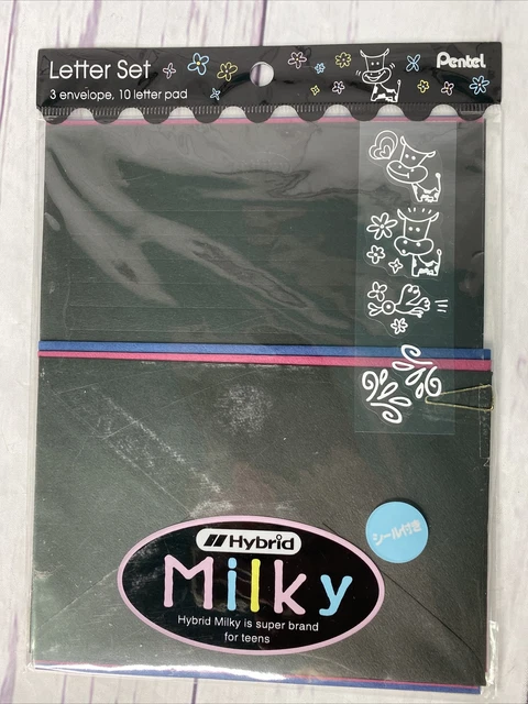 Pluma de gel Pentel híbrida lechosa estacionaria negra marrón papel azul marrón KM12380 rara difícil de encontrar