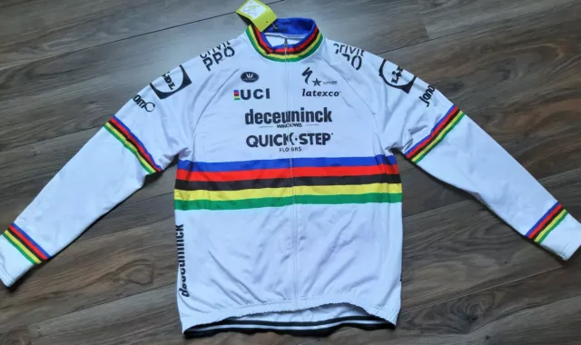 MAILLOT CYCLISME CHAMPION Du Monde Julian Alaphilippe Hiver Quick