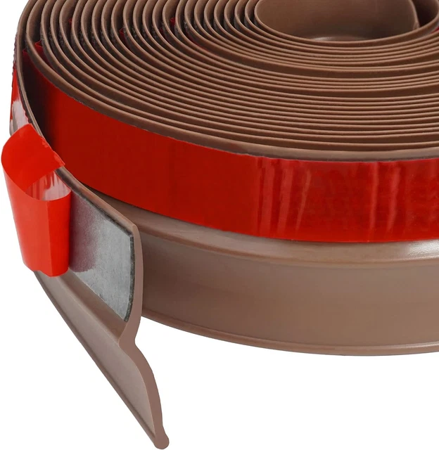 GARAGE DOOR SEAL Top and Sides Seal Strip Brown 34 FT Adhesive Backed