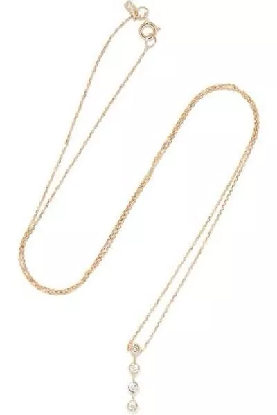 Sarah And Sebastian Diamond Quad Necklace, Yellow Gold (10ct)