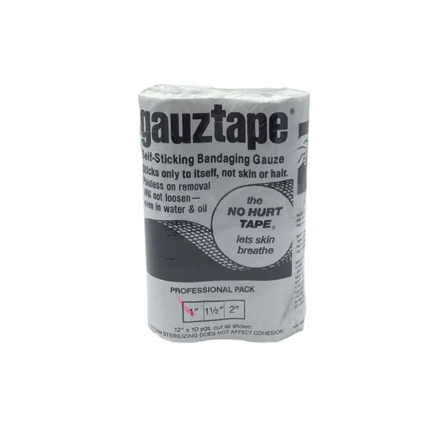 (24 Rolls) Self-Sticking Medical Bandaging Gauze Tape 1" x 10 Yards (MS-15600)