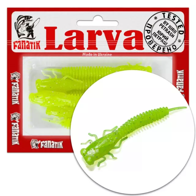 Fanatik Köder X-LARVA 5-10cm Gummiköder Gummifisch Jig Softbaits mit Aroma