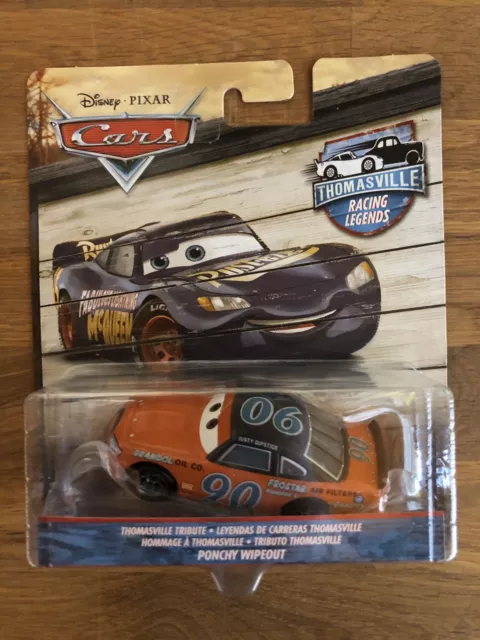 Disney Pixar CARS THOMASVILLE RACING LEGENDS Ponchy Wipeout VHTF RARE NIP