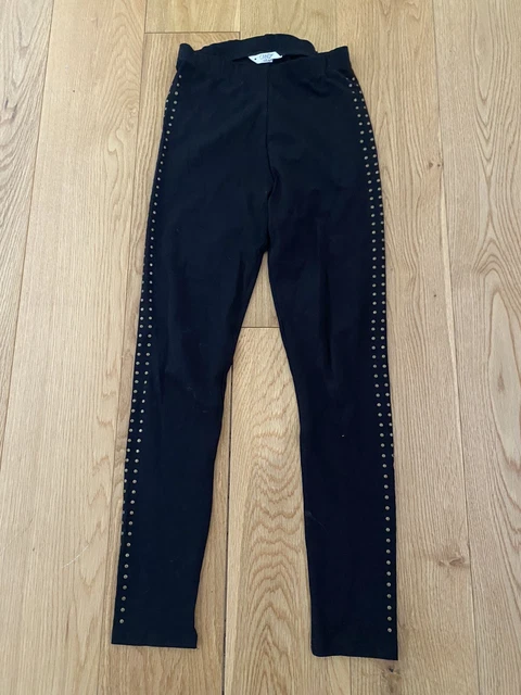 girls black leggings studs age 11 years by candy couture