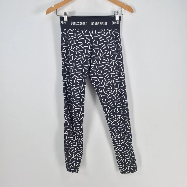 BONDS WOMENS LEGGINGS size S black stretch skinny solid 037373