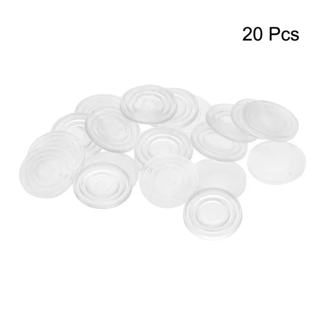 Parachoques silicona Almohadillas cilíndricas para mesa cristal 24mmx3mm 20pz 3