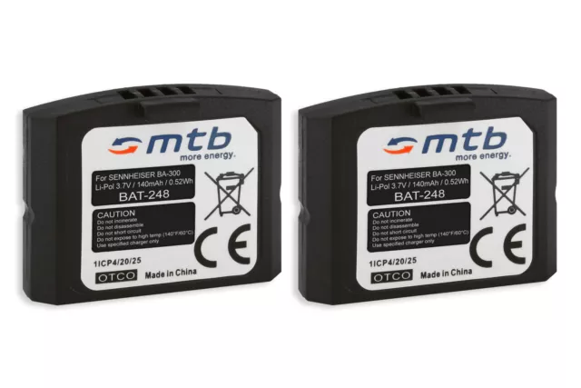Chargeur double + 2x Batterie BA300/BA-300 pour Sennheiser RR 4200 (RS 4200 II) 3