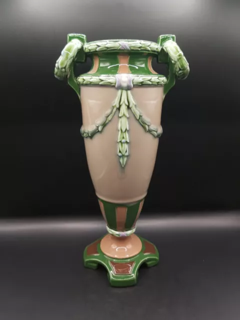 Eichwald Jugendstil Vase Majolika Keramik Böhmen Tschechien