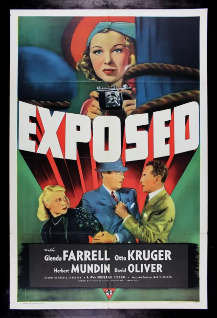 EXPOSED * CineMasterpieces MOVIE POSTER WOMAN PHOTOGRAPHER PHOTOGRAPHY 1938