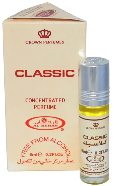 Aceite de perfume de larga duración Al Rehab clásico enrollable para unisex cada conjunto de 6 ml