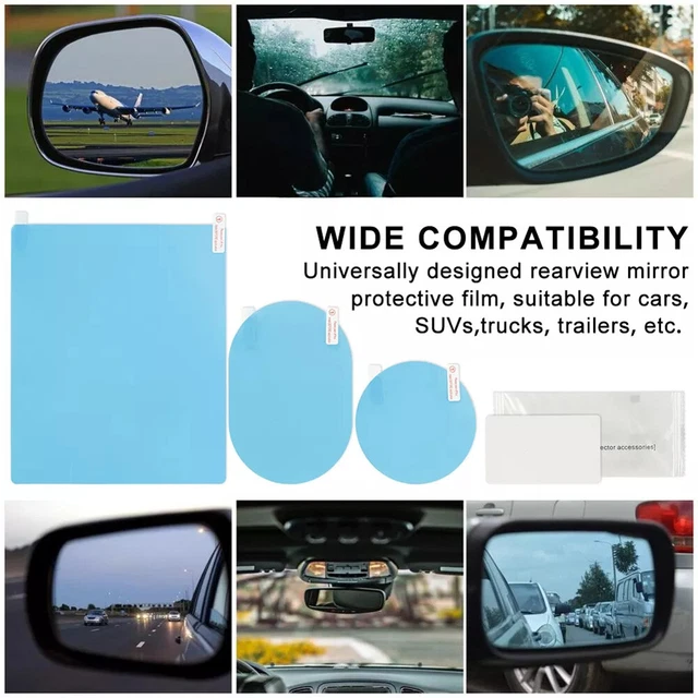 6pcs/set Car Auto Side Mirror Window Anti Fog Film Anti Glare Protective Films f 3