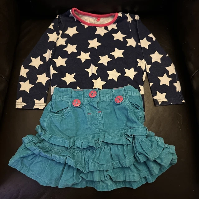 Gonna e outfit top per bambine 18-24 mesi 1,5-2-3 anni George