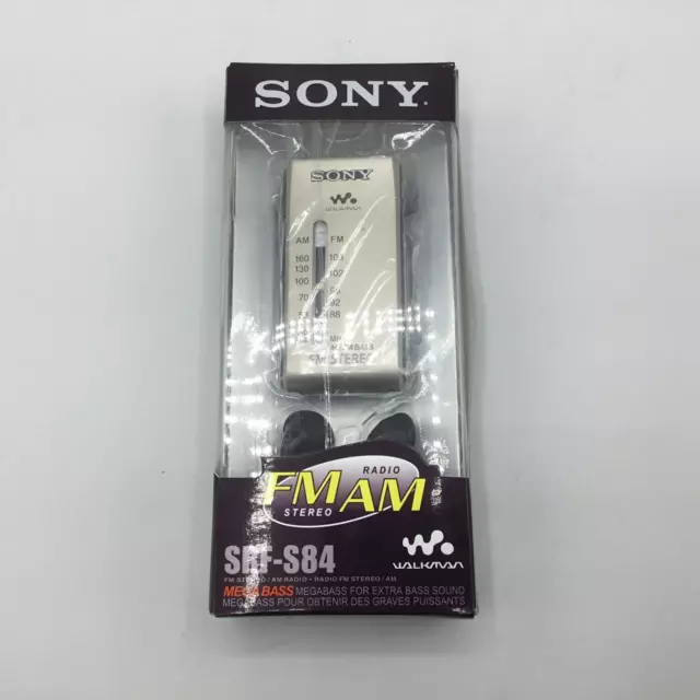 Sony SRF-S84 FM/AM Radio súper compacta Walkman con Sony MDR Fontopia  Ear-Bud (azul)