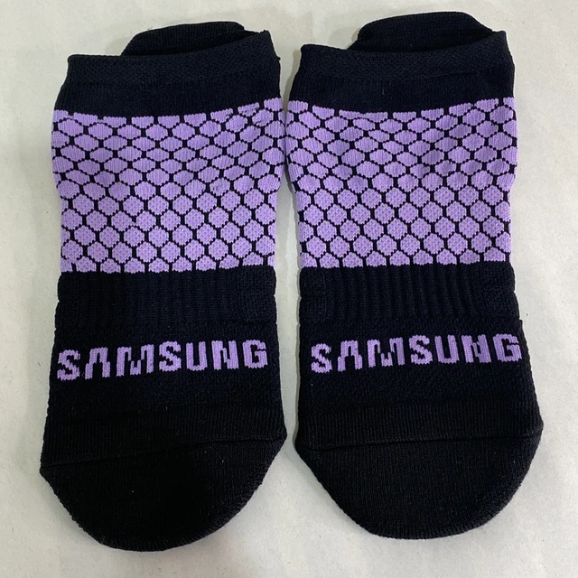 Samsung Unisex Ankle Socks Black and Purple Adult One Size Promotional Fun Soft