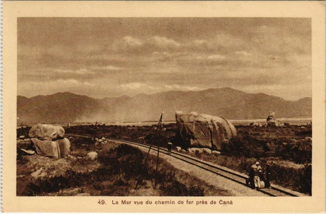 CPA AK VIETNAM - The Sea Seen from the Railway Near Cana (62610)