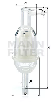 Fuel Filter fits DAEWOO MUSSO FJ 2.9D 1999 on Mann Genuine Quality Guaranteed