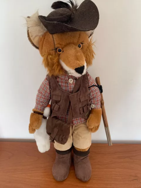 Rare KOSEN 1110 Mr Fox Poacher Gamekeeper Hunter Soft Stuffed Toy 42cm Tall