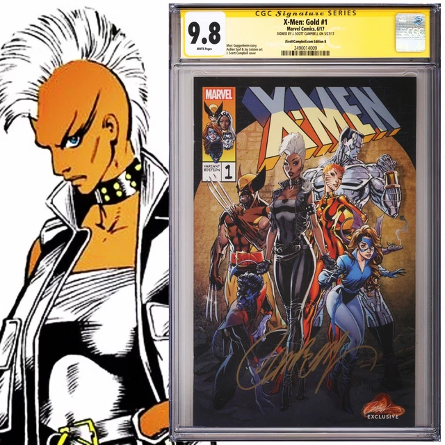 CGC 9.8 SS X-Men: Gold #1 Variant signed by J. Scott Campbell 2017 White Pages