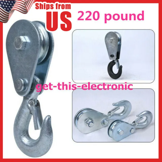 Lifting pulley wheel Mini pulley set with bearing pulley with hook 110 pound