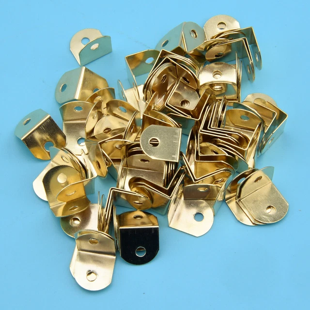 100x Metal Angle Bracket Small L Shape Corner Repair Brace Uinversal Acc Ze