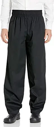 Uncommon Threads Unisex Classic Baggy Chef Pant with 3 Inch Elastic Waist