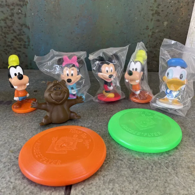 Vintage Kellogg’s Mail In Lot Mickey Minnie Donald Goofy /tony Tiger Sugar Bear