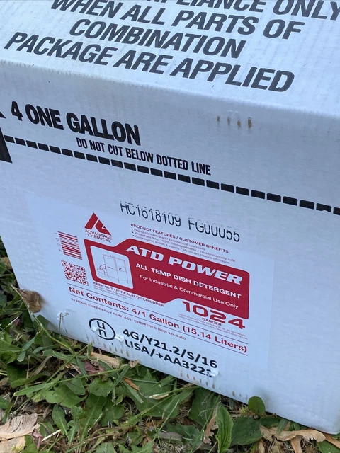 (4 Gallons) All Temp Liquid Commercial ‘ATD Power’ Dish Machine Detergent - NEW!