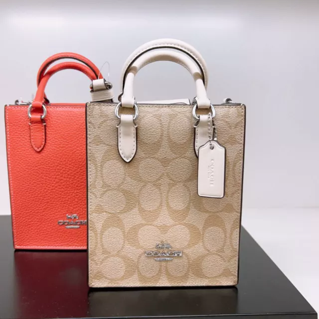 NWT Coach North South Mini Tote In Signature Canvas/In Colorblock 3