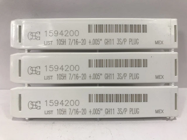 OSG TAPS New 7/16-20 +/- .005" GH11 3S/P PLUG EDP 1594200 3pcs