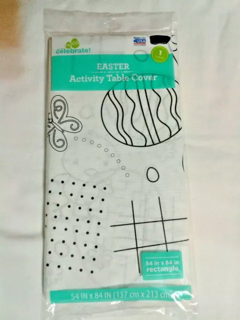Easter Tablecloth Paper Easter Activity Kids Maze Word Search Color Tic Tac Toe