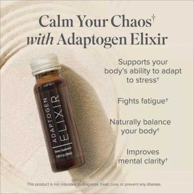 ISAGENIX - Adaptogen Elixir - Supports Stress Relief Supplement - 10 Pack - 47ml 2