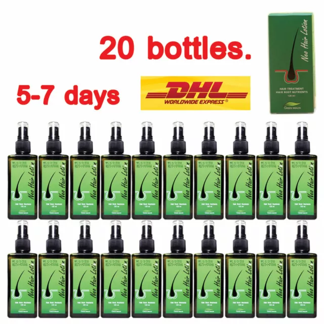 20 x 120ml Green Wealth Neo Hair Lotion Growth Root Hair Loss Treatments beards