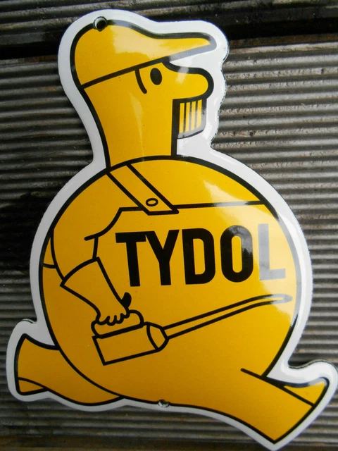 Emailschild Tydol Logo Tydol Mann Motoröl Benzin Öl Tankstelle Werkstatt Schild