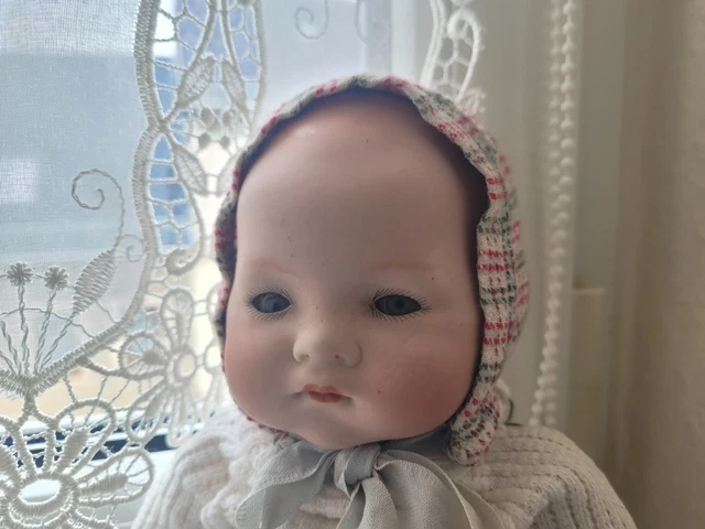 Poupée Armand Marseille 34 Cm - Moule Baby Dream 351 - Rare, Corps Pagne Raffia - Pour Restauration