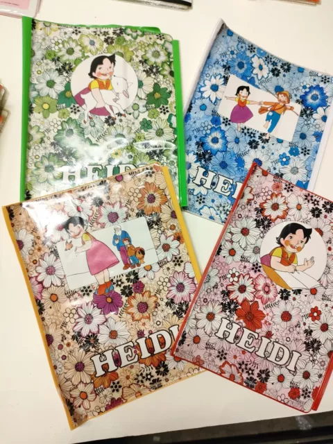 Heidi Copri Quaderno Anni 70 Lotto 4pz