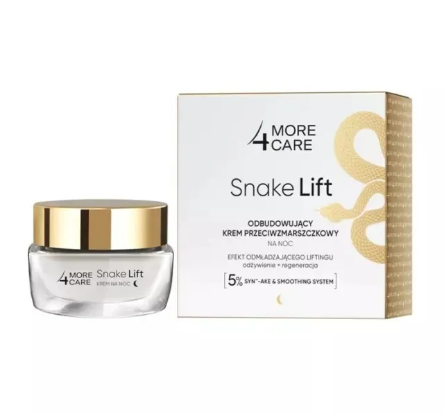 More4Care Snake Lift Rebuilding Anti-Aging Anti-Wrinkle Night Face Cream nourish