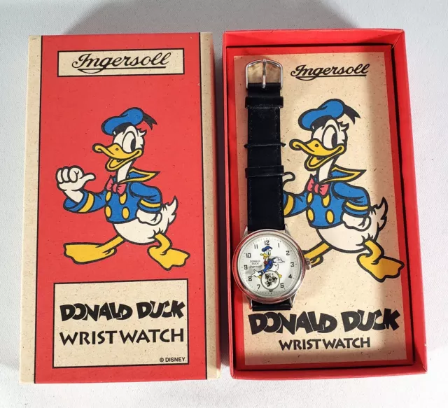 1995 Ingersoll Donald Duck Disney 60th Bday 1935 Commemorative Character Watch