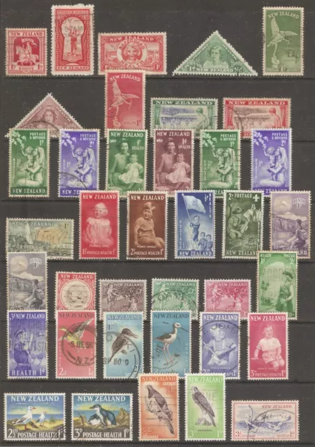 New Zealand Health Stamps Predecimal Used Lot