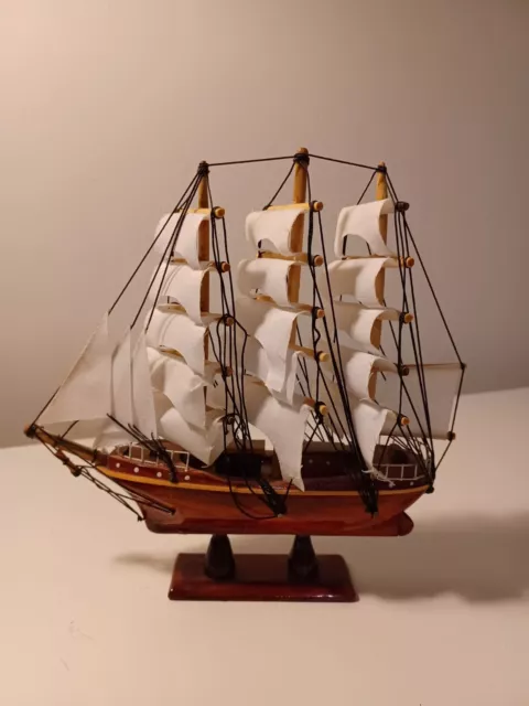 Miniature Tall Sailing Ship Wooden Model