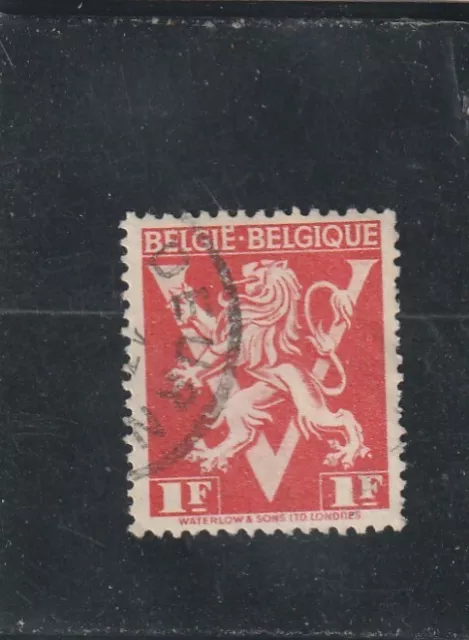 L5594 BELGIQUE timbre Y&T N° 680A de 1945 " Libération  " Oblitéré